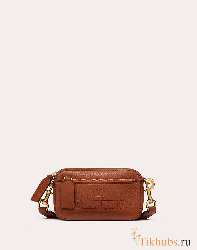 VALENTINO Small Print Crossbody Belt Bag Brown 0952 Size 19 x 4 x 10 cm - 1