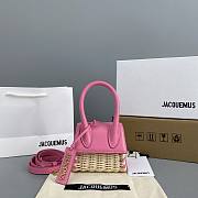 Jacquemus Bamboo Weaving Pink 2102 Size 12 x 8 x 5 cm - 1