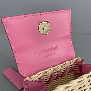 Jacquemus Bamboo Weaving Pink 2102 Size 12 x 8 x 5 cm - 5