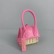 Jacquemus Bamboo Weaving Pink 2102 Size 12 x 8 x 5 cm - 4