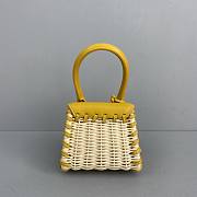 Jacquemus Bamboo Weaving Yellow 2102 Size 12 x 8 x 5 cm - 6