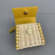 Jacquemus Bamboo Weaving Yellow 2102 Size 12 x 8 x 5 cm - 5