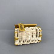 Jacquemus Bamboo Weaving Yellow 2102 Size 12 x 8 x 5 cm - 3