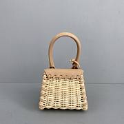 Jacquemus Bamboo Weaving Nude Pink 2102 Size 12 x 8 x 5 cm - 5