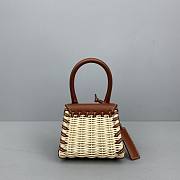 Jacquemus Bamboo Weaving Brown 2102 Size 12 x 8 x 5 cm - 6