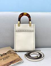 Fendi Explosive Small Bag White 8376A Size 13 × 6 × 18 cm - 5