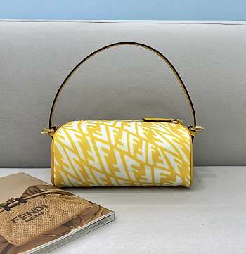 Fendi Fisheye Small Pillow Bag Yellow 8377 Size 19 x 11 x 8 cm