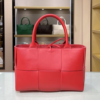 Bottega Veneta SLIP Tote Handbag Red 44052 Size 36 x 24 x 12 cm