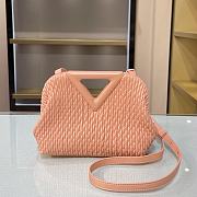 BV Triangle Bubble Bag Peach Powder 44054 Size 24 × 16 × 8 cm - 1