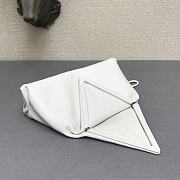 Bottega Veneta Sheepskin Triangle Handbag White 44050 Size 32 x 18 cm - 2