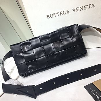 Bottega Veneta Rubik's Cube Woven Bag Black 96005 Size 24 x 14 x 4 cm