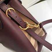 BURBERRY Tote Bag Red Wine 6181 Size 26 x 12 x 21 cm - 3