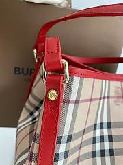 BURBERRY Shopping Bag Red Border 8883B Size 26 x 27 cm - 6