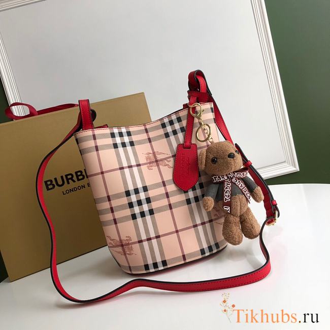 BURBERRY Bucket Bag Red Border 18.5 x 15 x 23.5 cm - 1