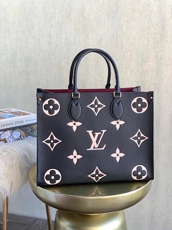 LV ONTHEGO Medium Hand Bag Black M45494 Size 34 x 26 x 13 cm