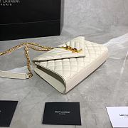 YSL Small Envelope Bag White 528286 Size 21 × 13 × 6 cm - 3