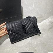 YSL Small Envelope Bag Black 528286 Size 21 × 13 × 6 cm - 4