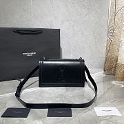 YSL Chain Bag Smooth Leather Black 532756 Size 24 × 14 × 8 cm - 1