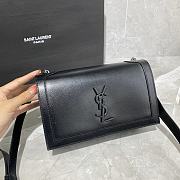 YSL Chain Bag Smooth Leather Black 532756 Size 24 × 14 × 8 cm - 5