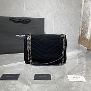 YSL Niki Frosted Leather Black 498894 Size 28 × 20 × 8 cm - 4