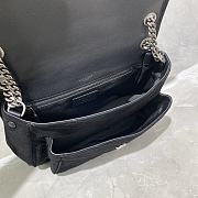 YSL Niki Frosted Leather Black 498894 Size 28 × 20 × 8 cm - 3