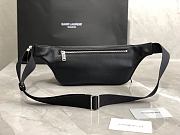 YSL Classic Black Leather Belt Bag 505671 Size 26 x 12.5 x 7.5 cm - 6