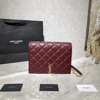 YSL Becky Quilted Lambskin Chain Bag 629246 Size 25 x 17 x 7 cm