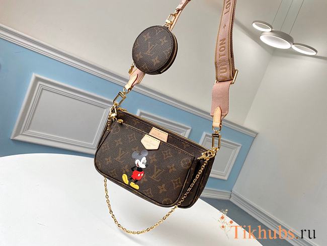 LV Multi Pochette Accessoires Monogram Mickey in Brown M44813 - 1