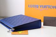 LV Pochette Voyage MM Monogram Eclipse in Blue M61692 Size 27 x 21 x 3 cm - 2