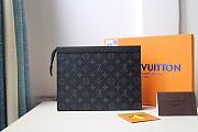 LV Pochette Voyage MM Monogram Eclipse in Black M61692 Size 27 x 21 x 3 cm - 2