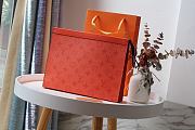 LV Pochette Voyage Medium Clutch Orange M30432 Size 27 x 21 x 3 cm - 1