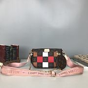 LV Multi Pochette Accessoires Handbag Woven Pink M44840 - 1