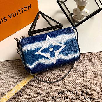 LV Escale Pochette Accessoires Mini Clutch Blue M69269 Size 15.5 x 10.5 x 4 cm