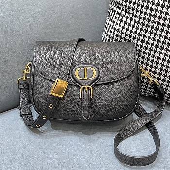 Dior Bobby Black Lychee Pattern 9319 Size 22 x 7 x 18 cm