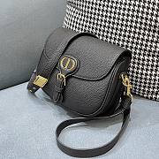 Dior Bobby Black Lychee Pattern 9319 Size 22 x 7 x 18 cm - 3