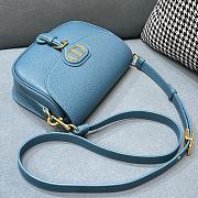 Dior Bobby Sea Blue Lychee Pattern 9319 Size 22 x 7 x 18 cm - 4