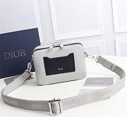 Dior Black Grained Cow Leather Clutch White 2CABC120YMJ Size 17 x 12.5 x 6 cm - 1