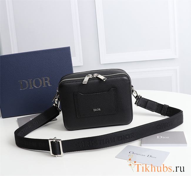 Dior Grained Cow Leather Clutch Black 2CABC120YMJ Size 17 x 12.5 x 6 cm - 1