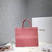 Dior Colorful Jacquard Canvas Handbags Pink M1286 Size 41.5 x 32 x 5 - 2