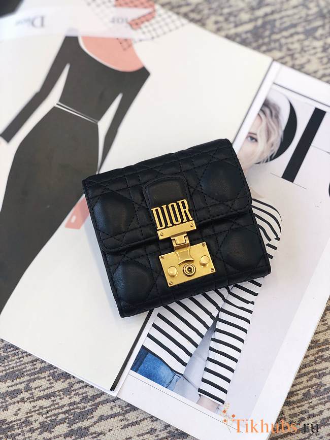 Dior Coin Purse Black Size 11.5 cm - 1