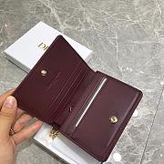 Dior Two-Fold Wallet Dark Red Size 11 x 9 x 3.5 cm - 2