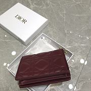 Dior Two-Fold Wallet Dark Red Size 11 x 9 x 3.5 cm - 4