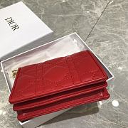 Dior Two-Fold Wallet Red Size 11 x 9 x 3.5 cm - 2