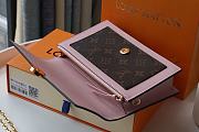 LV FLORE Chain Wallet Pink M67404 Size 7.5 x 11.5 x 3.5 cm - 2