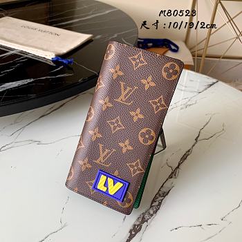 Louis Vuitton Brazza Wallet LV M80523 Size 10 x 19 x 2 cm