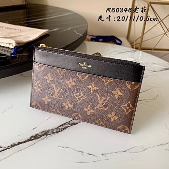 LV Knockoff Slim Purse Monogram Brown M80346 Size 20 x 11 x 0.5 cm