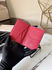 LV Pocket Organizer Monogram Red M60502 Size 8 x 11 x 1 cm - 2