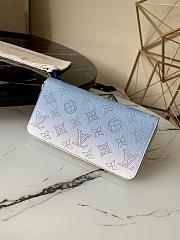 Louis Vuitton Zippy Wallet Blue M80494 Size 19.5 x 10.5 x 2.5 cm - 2