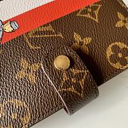 LV Monogram Canvas Print Small Ring Agenda Book Cover Red Doorman R20005 Size 10 x 14 cm - 6