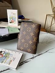 LV Monogram Canvas Print Small Ring Agenda Book Cover Red Doorman R20005 Size 10 x 14 cm - 2